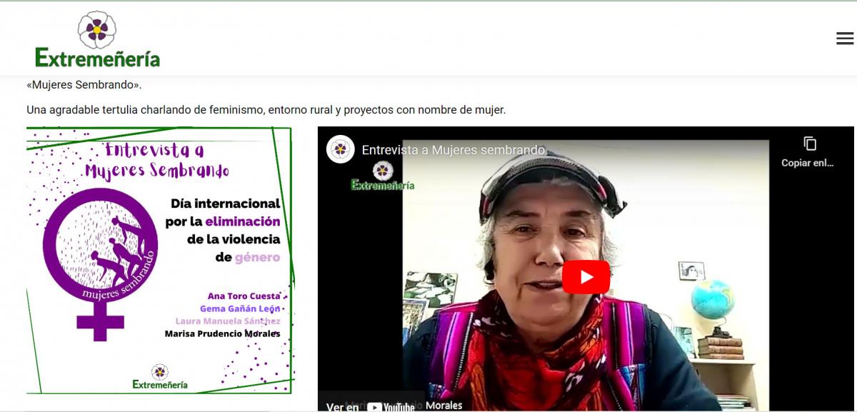Entrevista de EXTREMEÑERÍA a Mujeres Sembrando 
